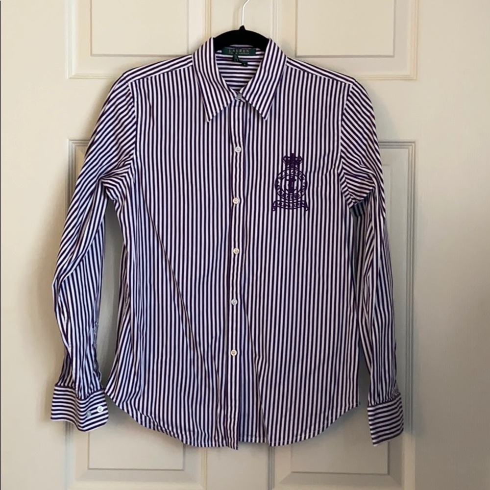 Ralph Lauren purple striped button down